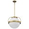 Nuvo Lakeshore 1-Light Large Pendant Natural Brass White Opal Glass 60/7785 - alternate 7